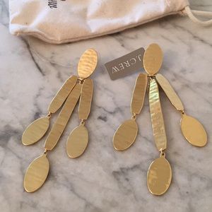 J Crew gold statement earrings